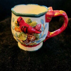 Cosmos Gifts Evergreen Holiday Cardinal Hollyberry Coffee/Tea Mug
